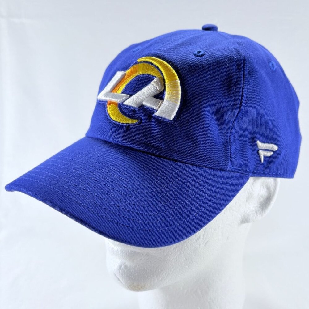 Fanatics NFL Los Angeles‎ Rams Blue Embroidered Strapback Mens Baseball Cap Hat